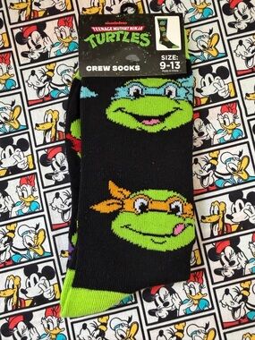 Nickelodeon Teenage Mutant Ninja Turtles Socks - Black, Green New